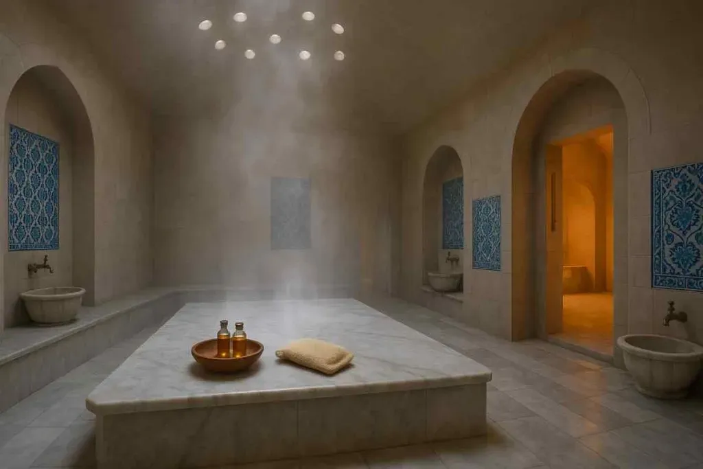 Turkish bath science: heat, humidity, and relaxation