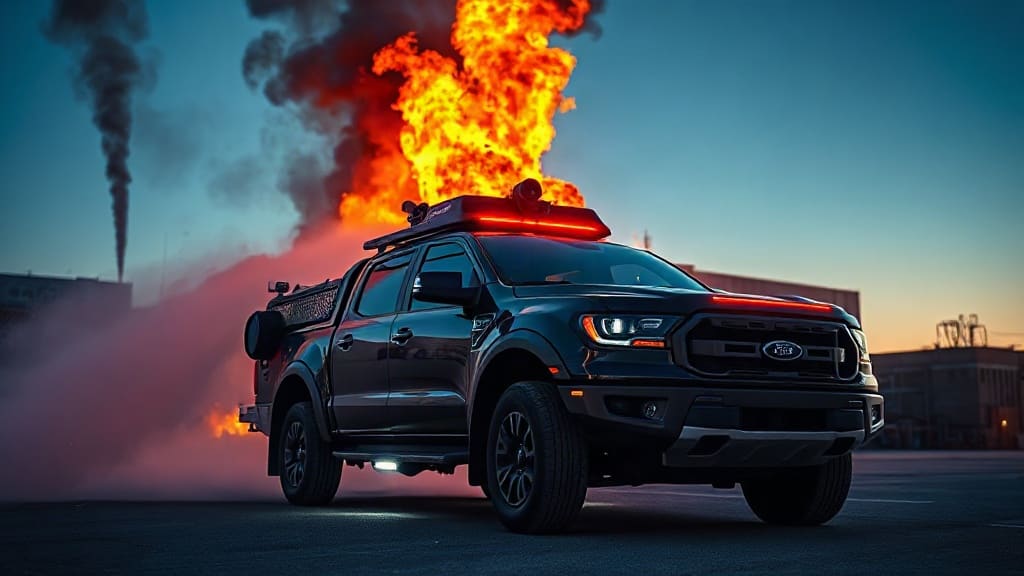 Ford Ranger Super Duty İtfaiye Aracı Kendi Kendine Yangına Müdahale Edebilir