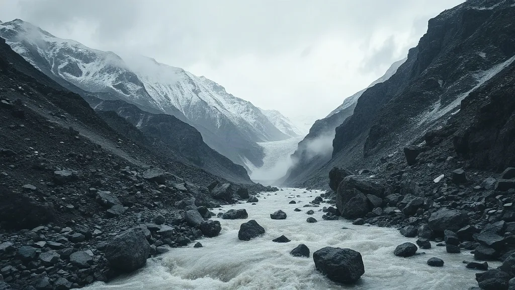 Nepal'de Selin Nedeni Buz ve Kaya Çığı