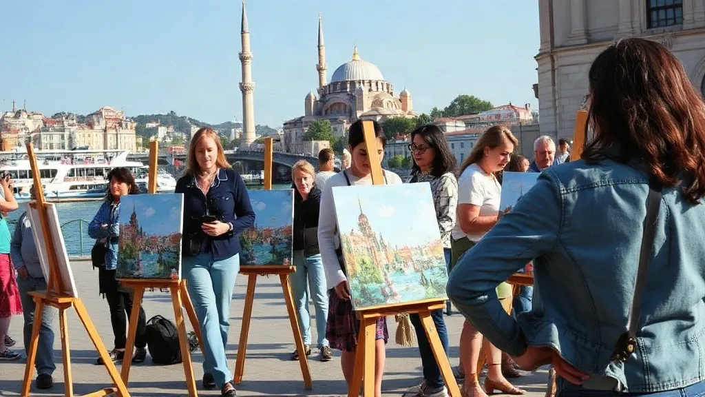 Eminönü Meydanı, Turist Kadınların Tuvallerine Yansıdı