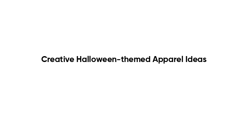 Creative Halloween-themed Apparel Ideas