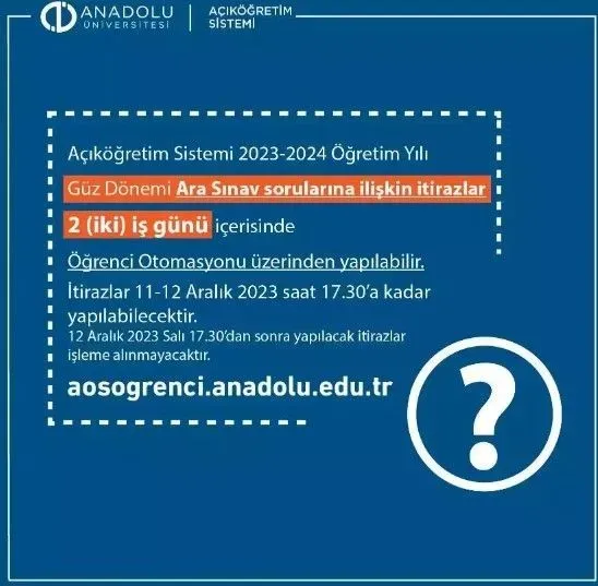 AÖF Soruları ve Cevap Anahtarı 2025 Duyuruldu