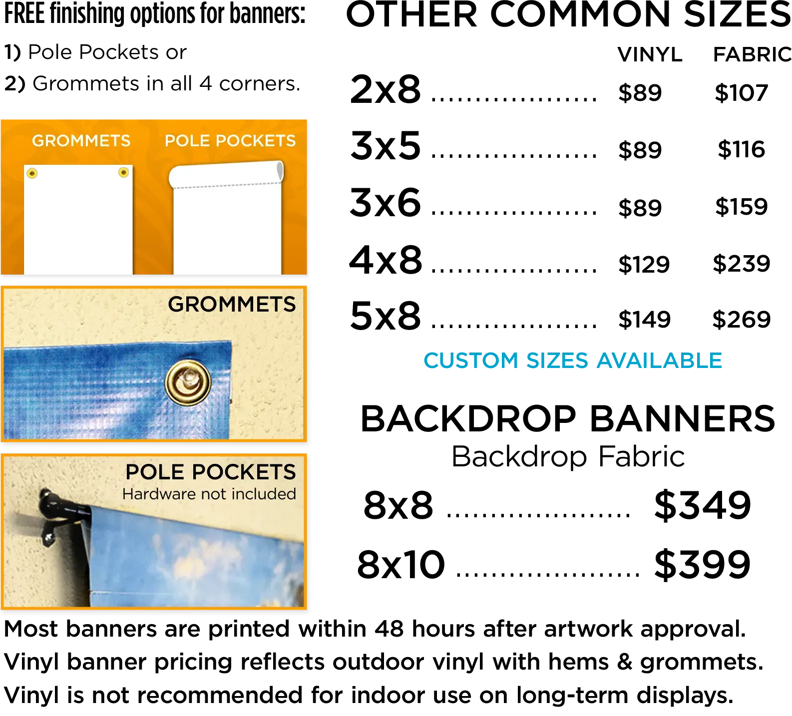 Custom banner pricing: How much does a banner cost?
