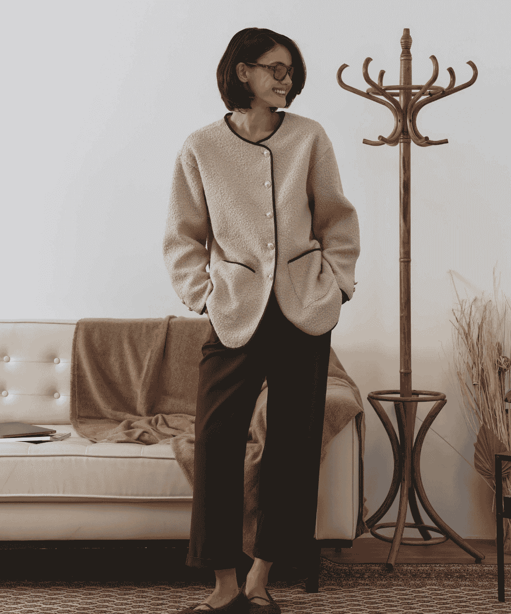 Zarafetin Tamamlayıcısı buklet ceket ile Modern Stil