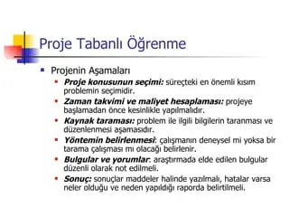 Proje Tabanlı Öğrenme ile Öğrenci Katılımını Artırın: Adımlar