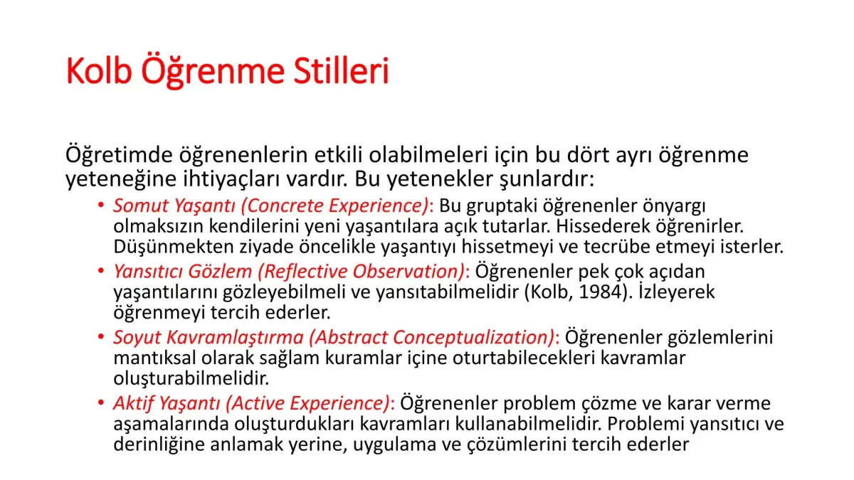 eğitimde öğrenme stilleri ve özelleştirme: Yollarla Başarı