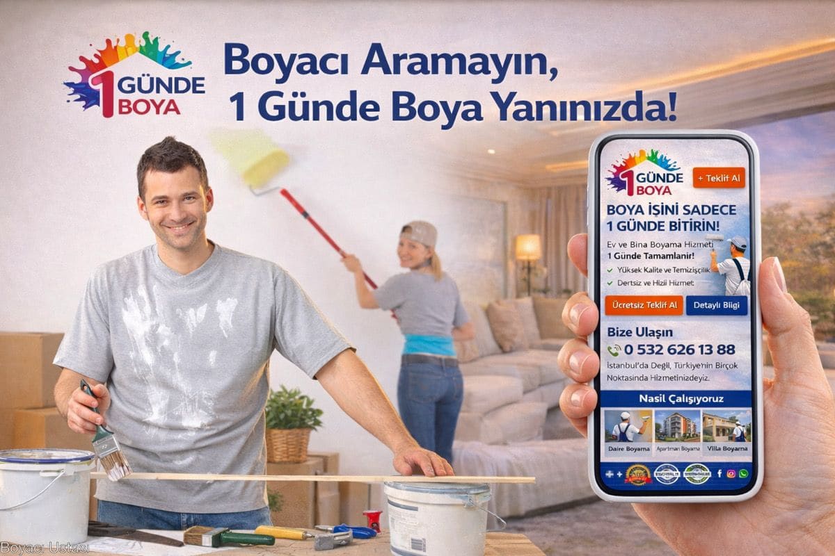 Boyacı Ustası Arayanlara Özel: 1GÜNDE BOYA® İstanbul Boya Ustası Çözümleri