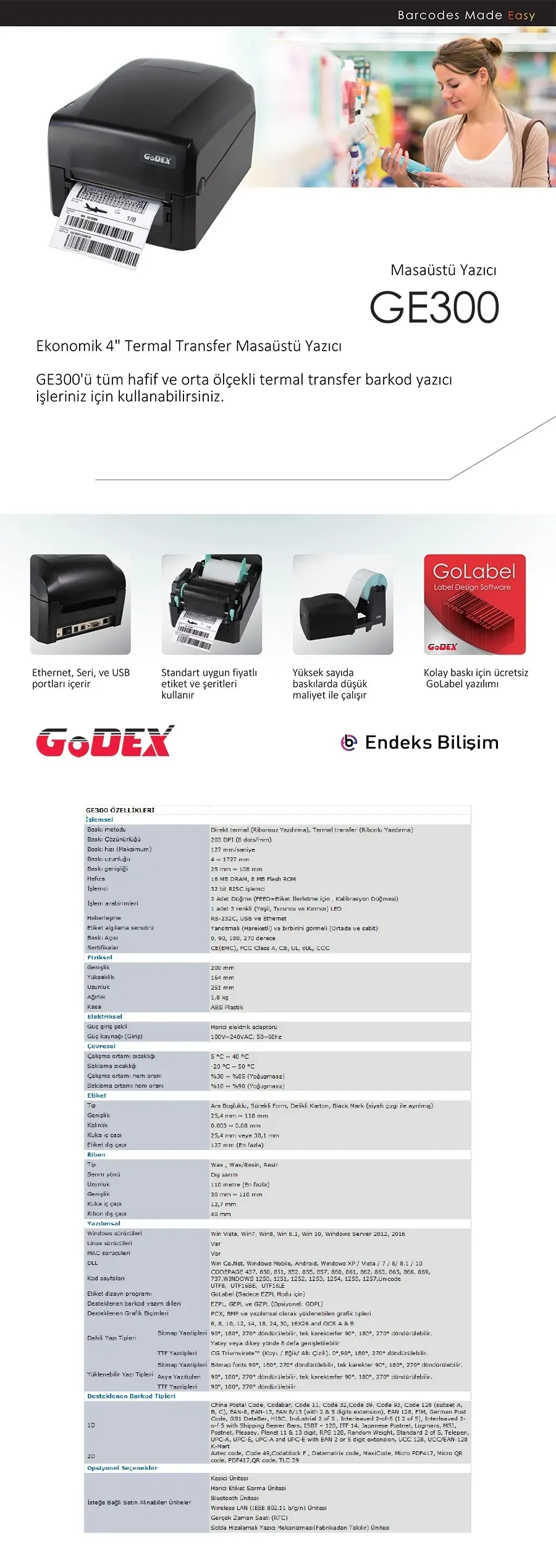 GoDEX yazıcı nasıl çalışır: Temel prensipler ve uygulama