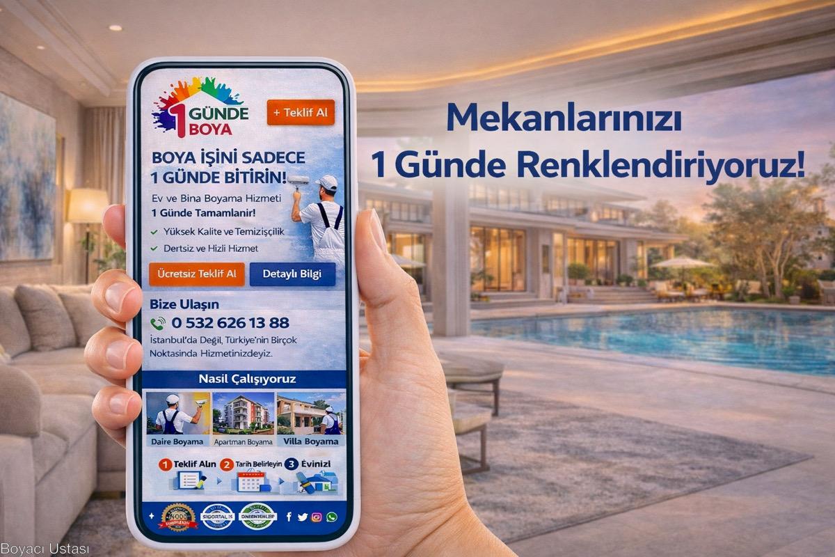 1GÜNDE BOYA® Boya Ustası ile Ev Boyama Sürecinde Yeni Dönem