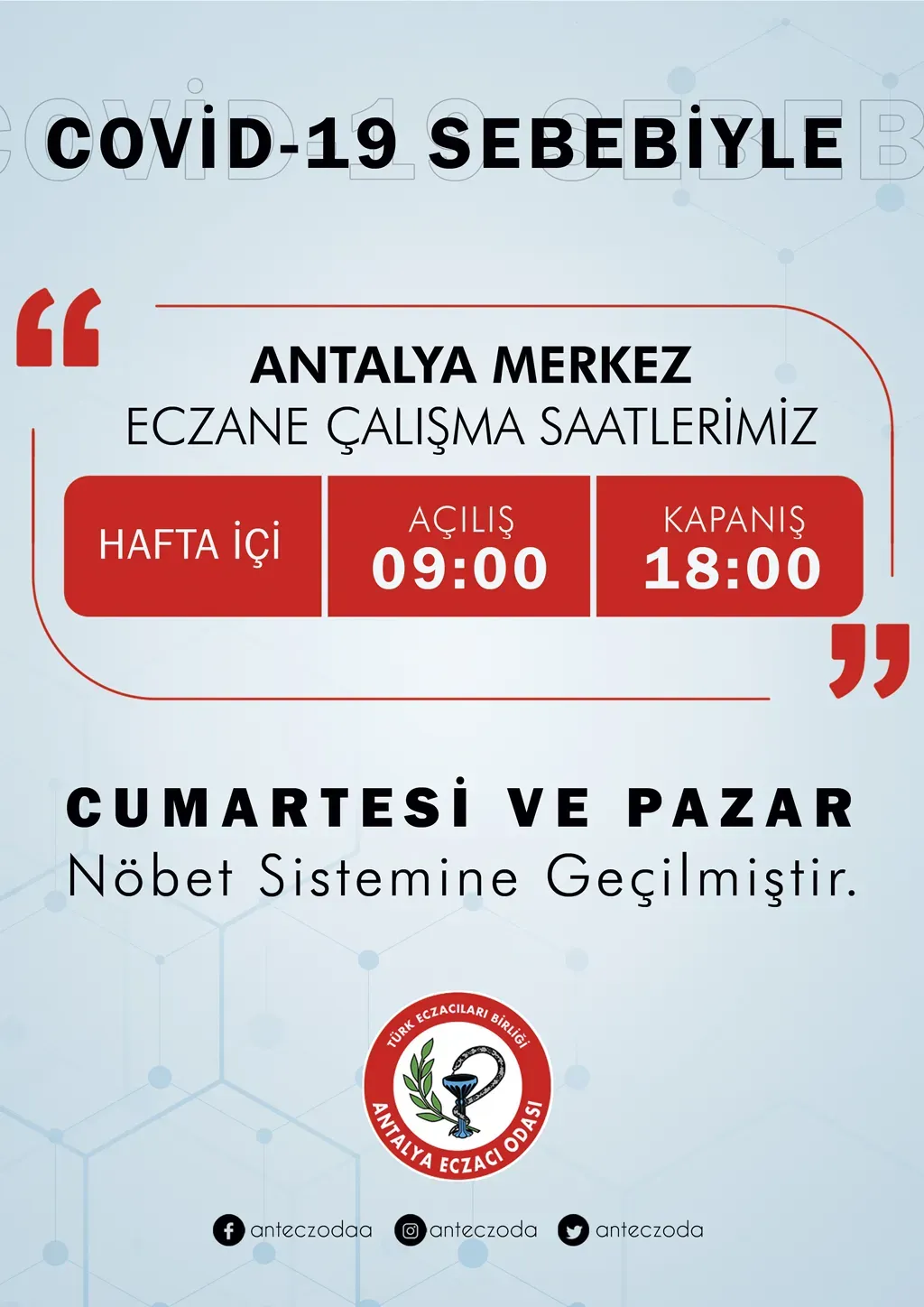 Eczane Çalışma Saatleri: Açılış ve Kapanış Zamanları
