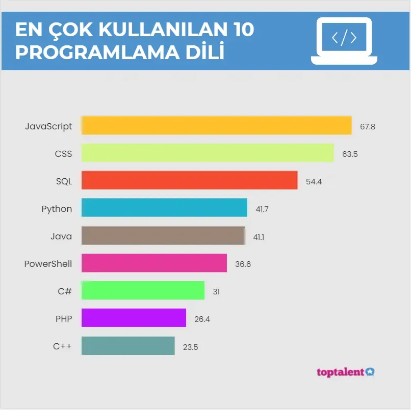 Popüler programlama dilleri ve projelerde kullanımı