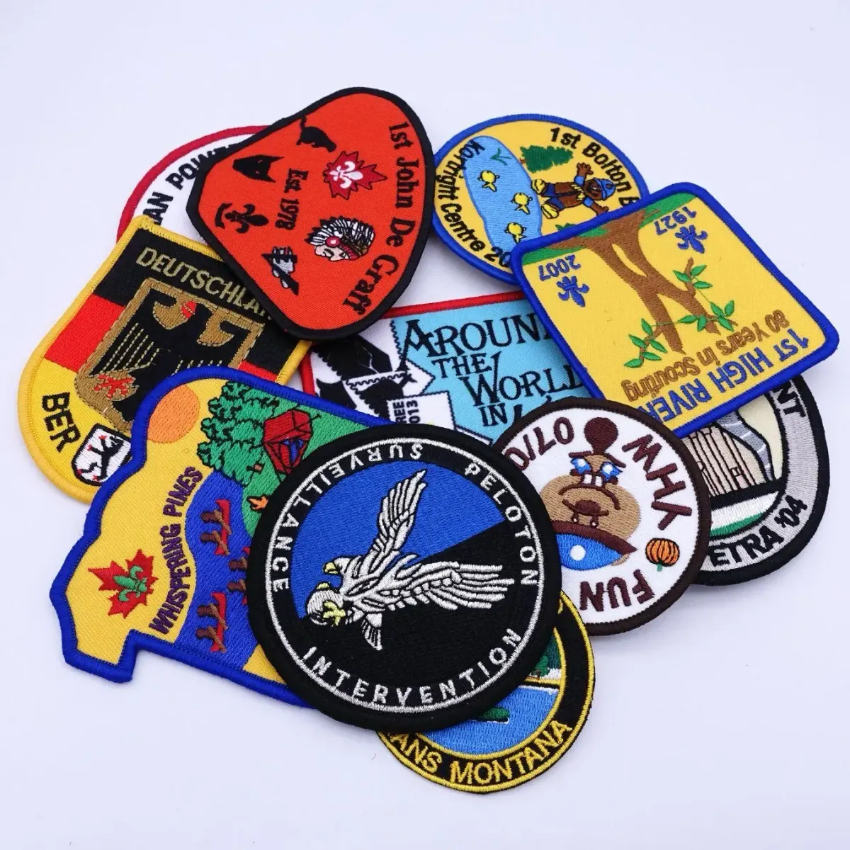 Custom embroidered patches for brands: Build logo style