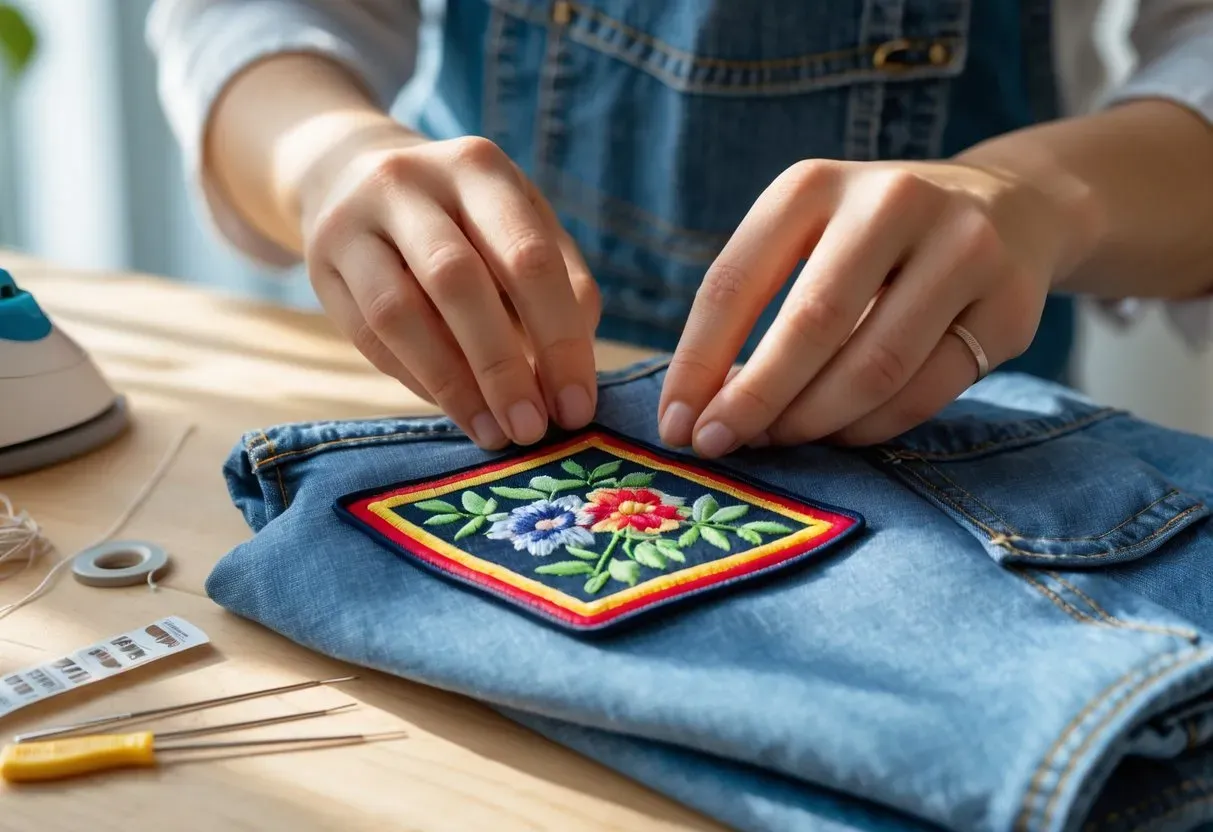 How to Attach Embroidered Patches: Iron-On & Sewing